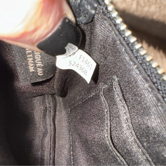 Coach Black and Blue Denim Signature Coated Canvas Corner Zip Wristlet NEW - Picture 9 of 12